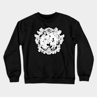 Folk Foxes - Black and White Crewneck Sweatshirt